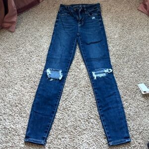 Dark blue, American Eagle skinny jeans size 0 short